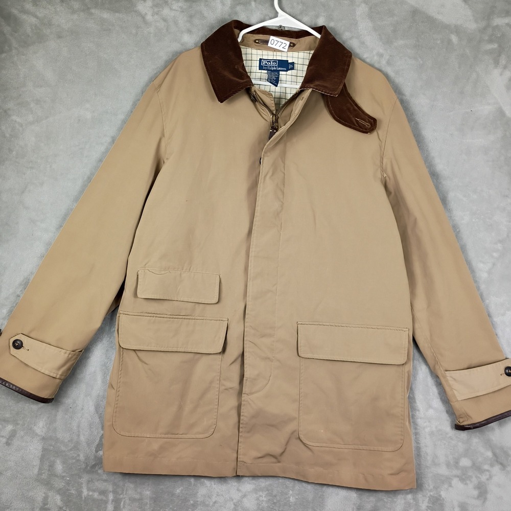 Polo Ralph Lauren Barn Chore Coat LIKE NEW Men Large Corduroy Collar Outdoor 90s